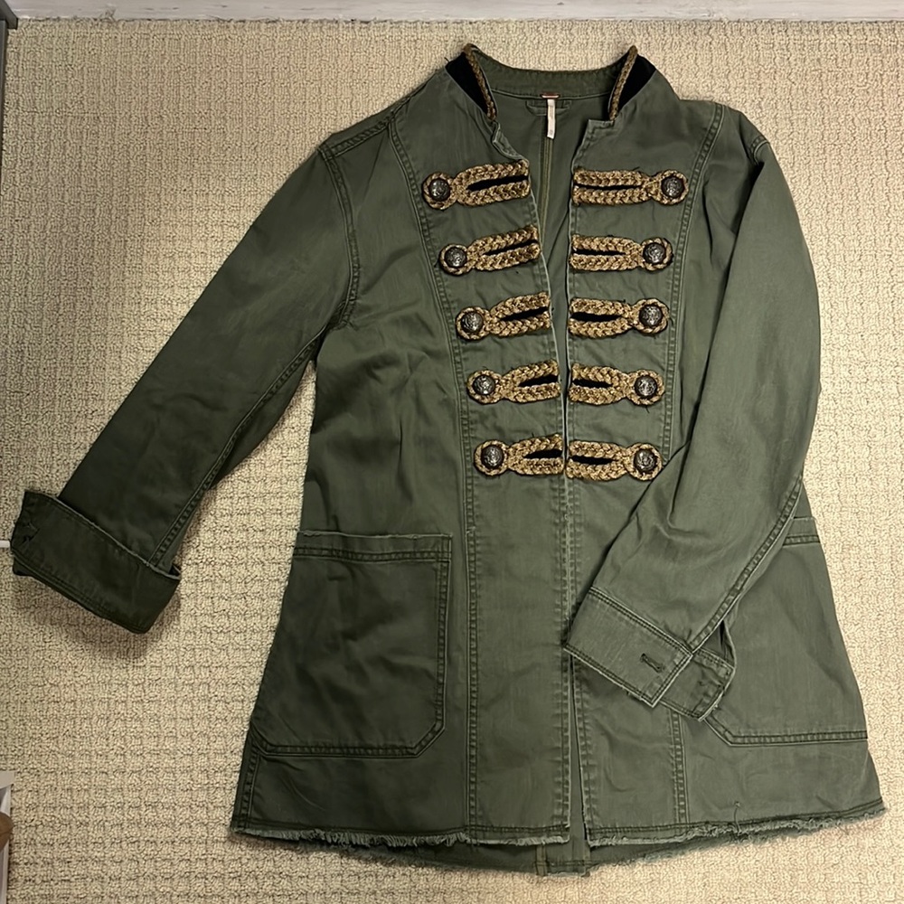 Free People Olive Military Jacket. Size XS